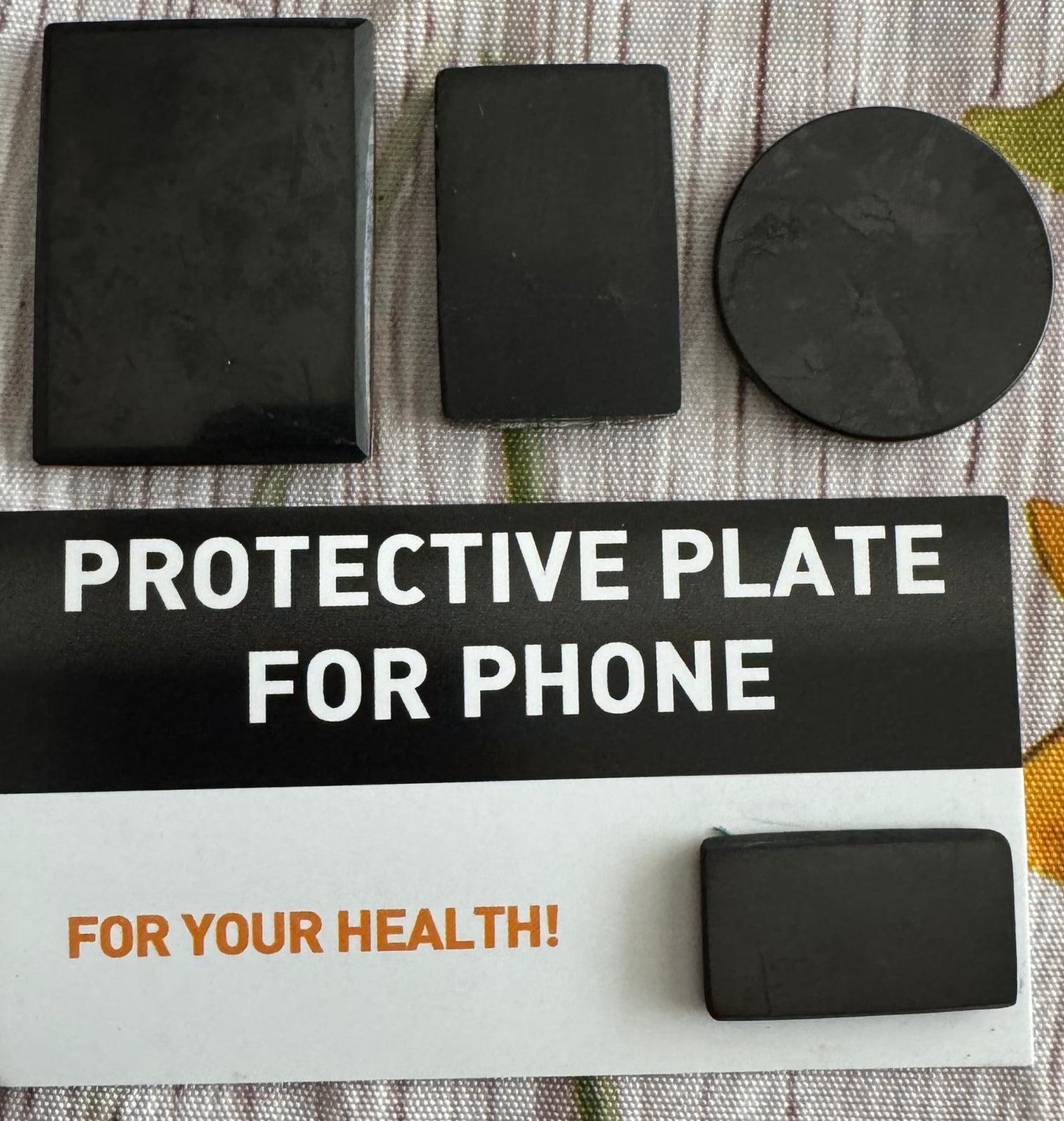 Plaque Shungite Téléphone Rectangulaire 25 mm x 15 mm | Aromas Sacré