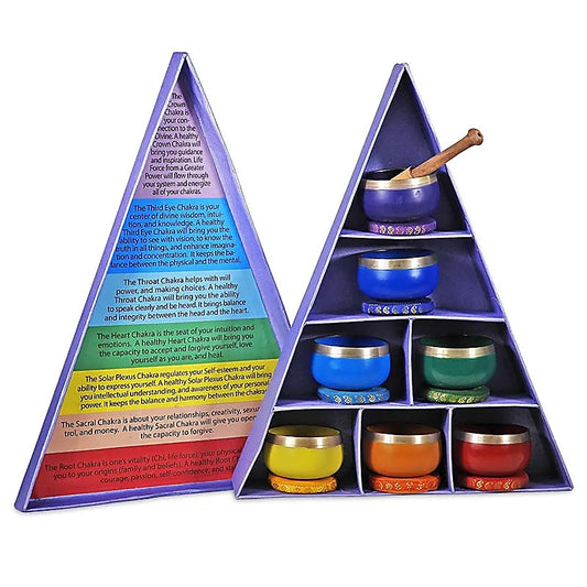 Ensemble de 7 bols chantants colorés décoratifs