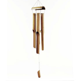 Carillon Bambou - Finition Naturelle - 4 Grands Tubes