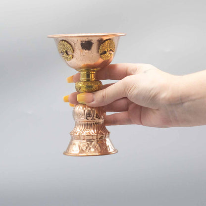 Coupe pour Rituel en Cuivre avec Arbre de Vie 10x15cm