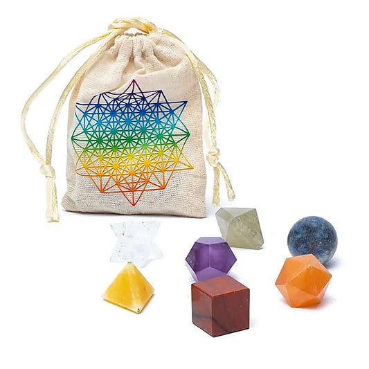 Ensemble de 7 pièces chakras géométrie sacrée