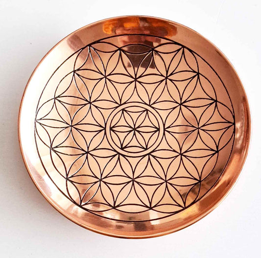 Assiette de Cuivre Fleur de Vie